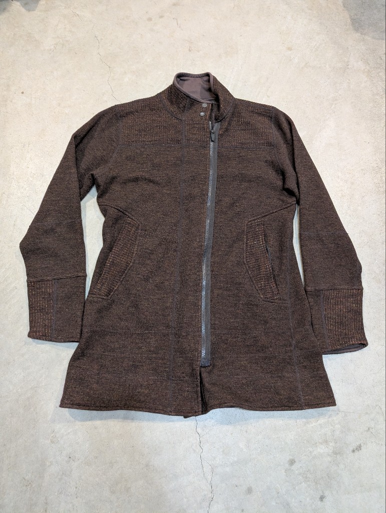 Title Nine Women's L Wool Blend Asymmetric Jacket Brown